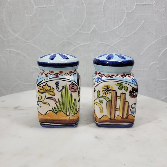 VTG Blue Bird Salt Pepper Shakers 4.25" Ceramic Hand Painted - Picture 1 of 15